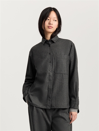Aiayu Lynette Shirt Fine Wool Dark Grey